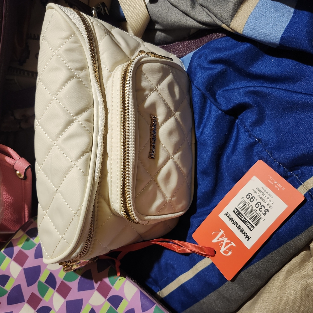 Kenneth Cole Cream Quilted Women's Bag